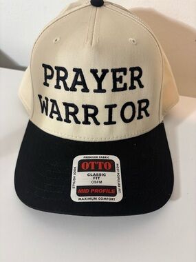 OTTO Prayer Warrior Embroidered Two-Tone Cap Classic Fit Ball Cap Hat Casual NWT